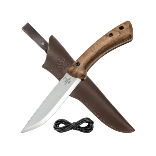 BeaverCraft - BSH1 Carbon Steel Bushcraft Knife with Walnut Handle-Glacier