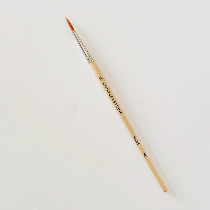 Watercolor paintbrush set of five wood brushes