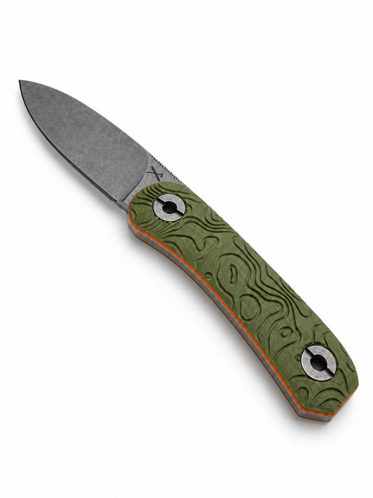 Pine Topo Edition Lander 4, angled view showing the Topo contour pattern across the scales