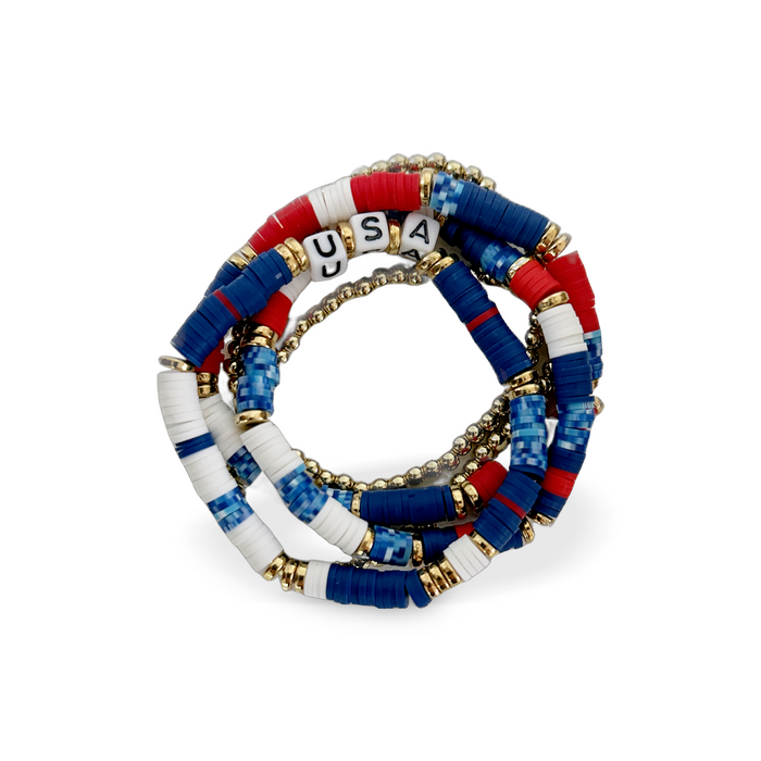 5 Piece USA Bracelet Set