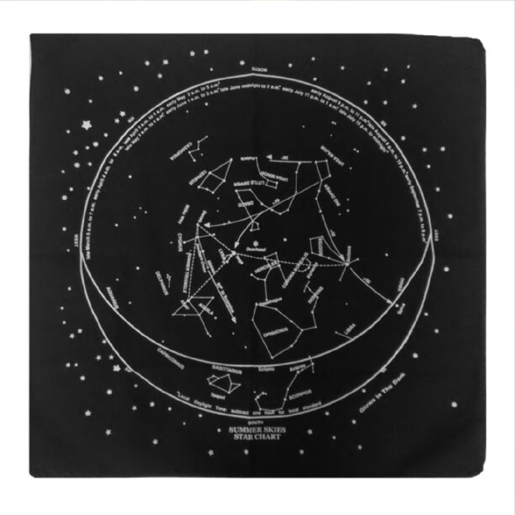 Bushcraft Stars Glow In The Dark Night Sky Bandana — Georgia Bushcraft