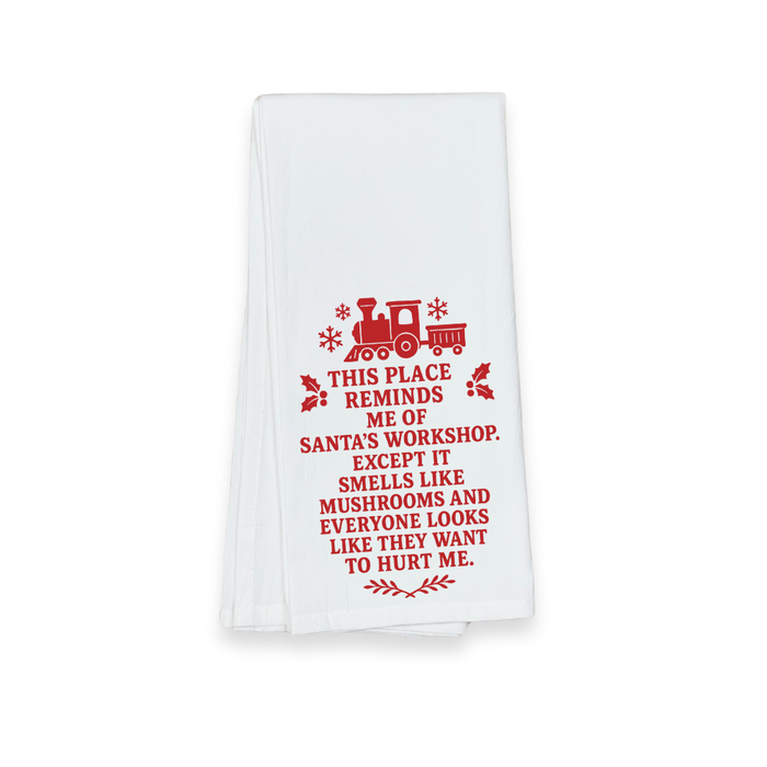 Christmas Tea Towel - Not Santa's Workshop Elf