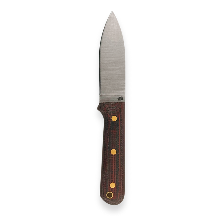 LTWK Genesis A2 Flat - Red/Black Burlap Micarta