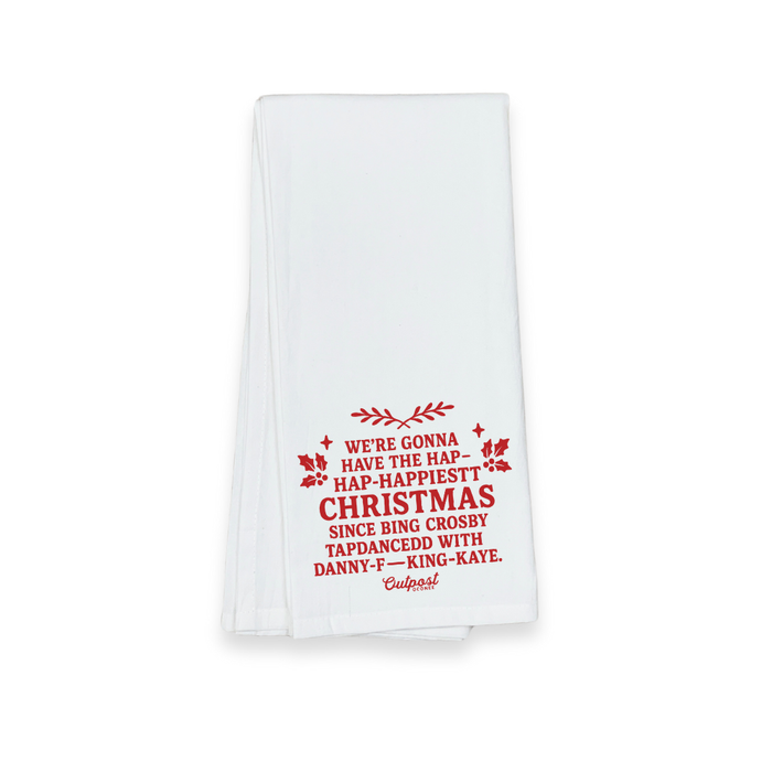 Christmas Tea Towel - Hap-Happiest Christmas