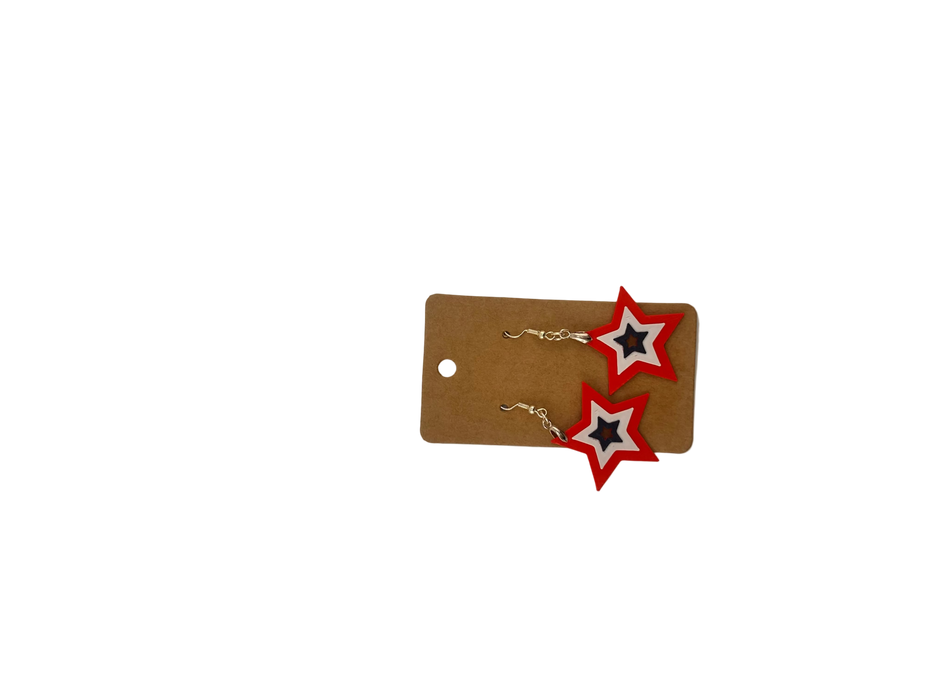 USA Star Earrings