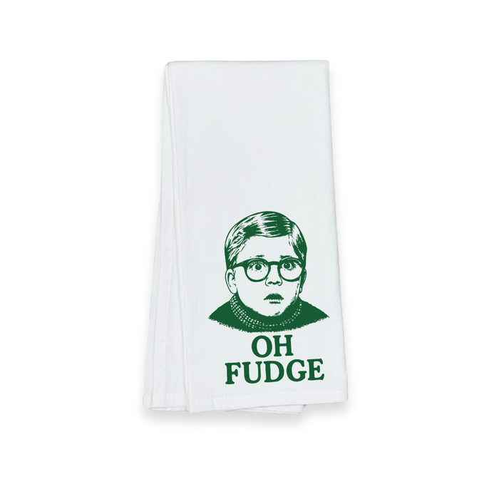 Christmas Tea Towel - Oh Fudge