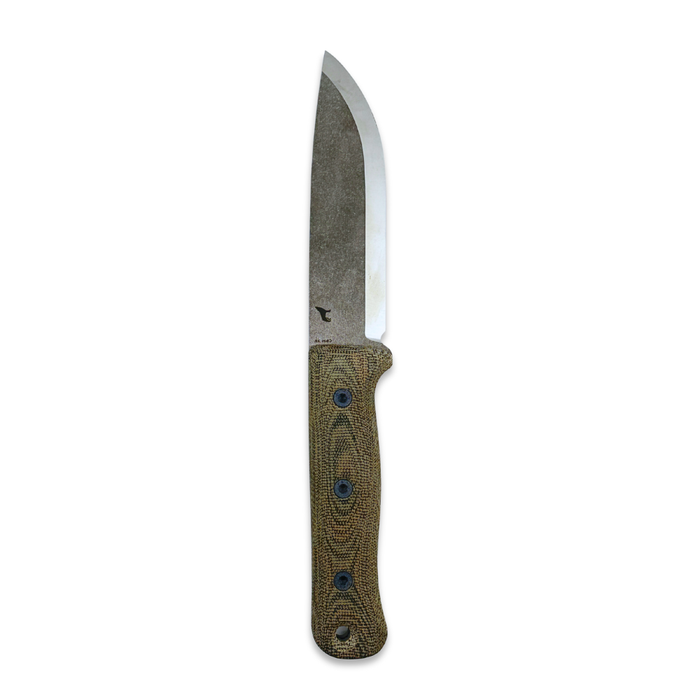 Reiff Knives S5 3V Scandi Acid Stonewash Blade Green Micarta Handles
