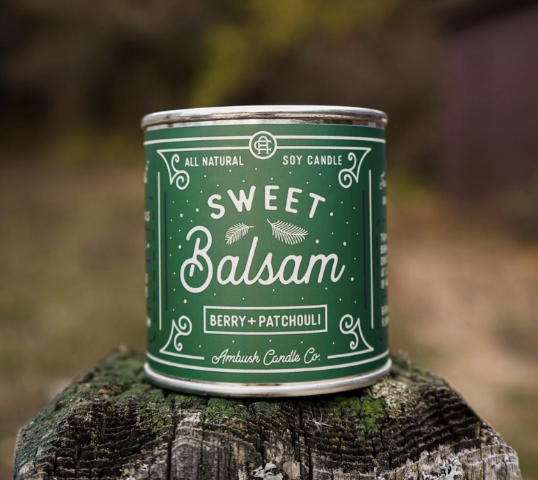 Sweet Balsam | Berry + Patchouli 8oz Soy Candle