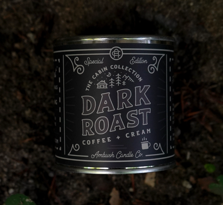 Dark Roast | Coffee + Cream 8oz Soy Candle