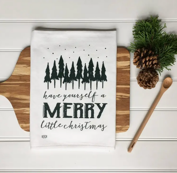 Christmas Tea Towel - Merry Little Christmas