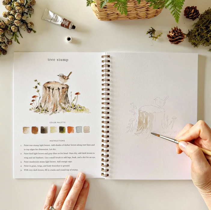 Woodland Watercolor Workbook