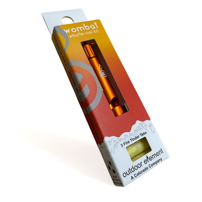 Wombat Whistle - Emergency Whistle & Tinder Vial Kit
