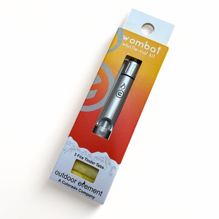Wombat Whistle - Emergency Whistle & Tinder Vial Kit