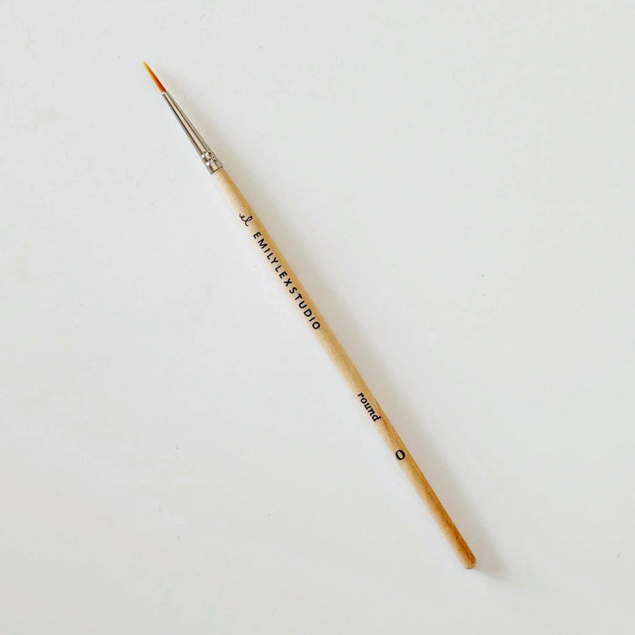 Watercolor paintbrush set of five wood brushes