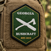 Georgia Bushcraft patch on a backpack